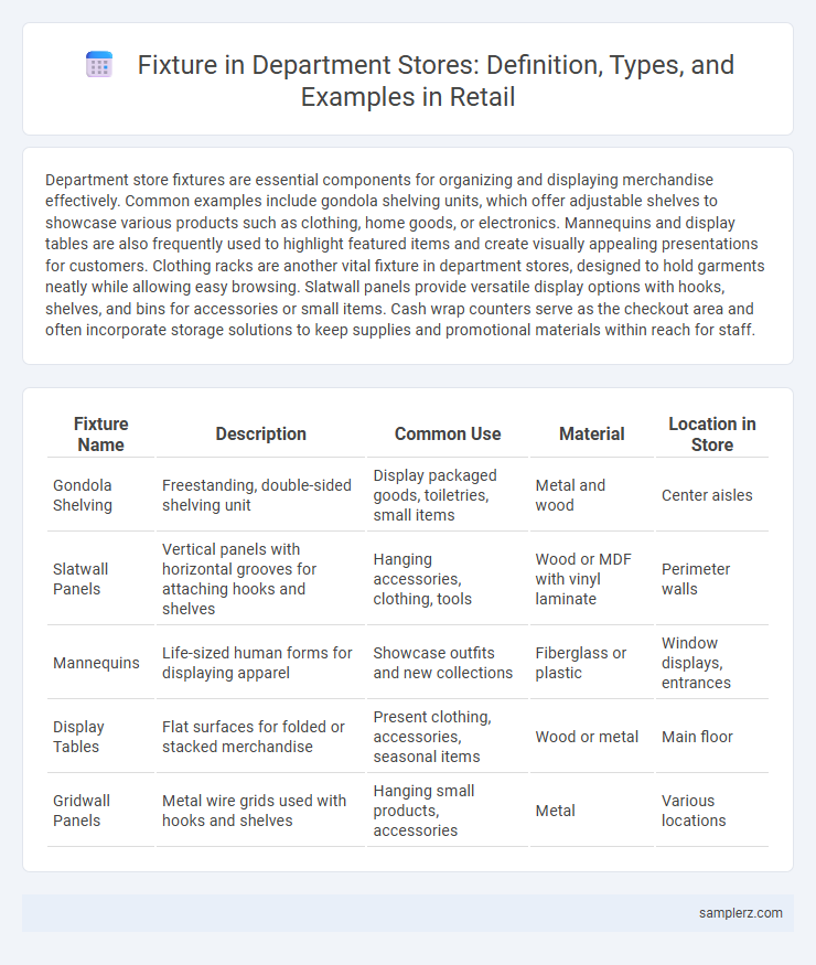 Fixture in Department Stores: Definition, Types, and Examples in Retail