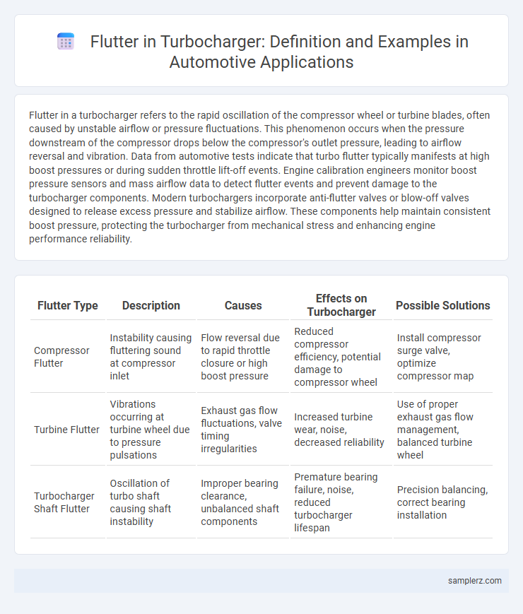 Flutter in Turbocharger: Definition and Examples in Automotive Applications