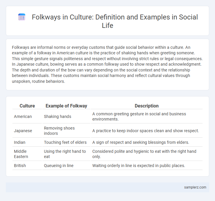 Folkways in Culture: Definition and Examples in Social Life