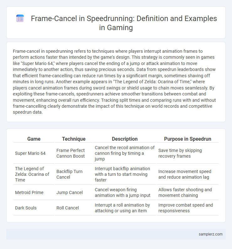 Frame-Cancel in Speedrunning: Definition and Examples in Gaming