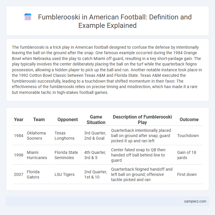 Fumblerooski in American Football: Definition and Example Explained