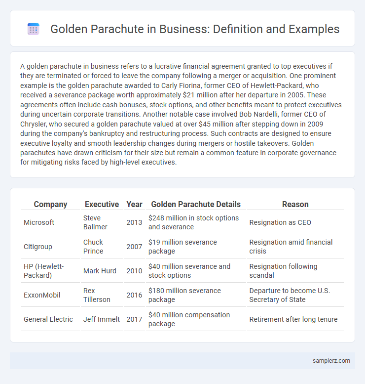 Golden Parachute in Business: Definition and Examples