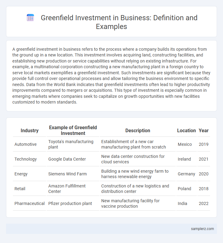 Greenfield Investment in Business: Definition and Examples