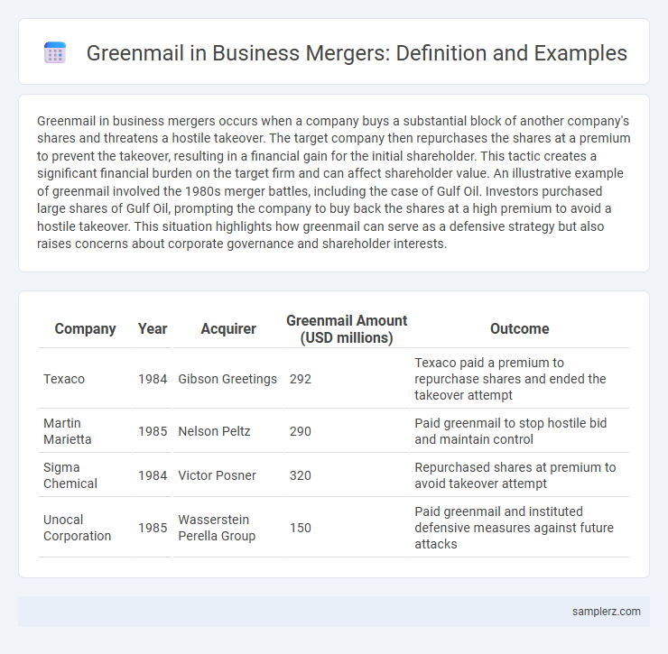 Greenmail in Business Mergers: Definition and Examples
