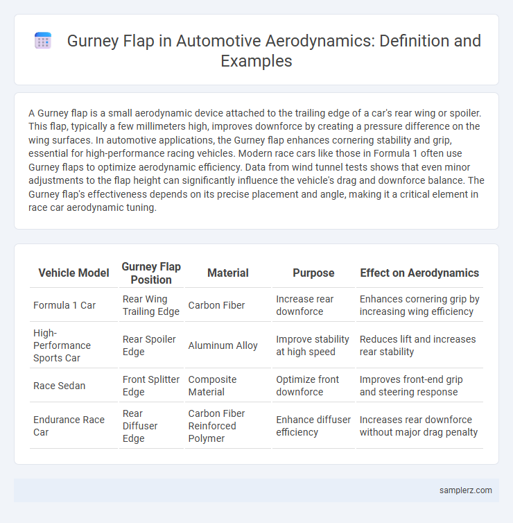 Gurney Flap in Automotive Aerodynamics: Definition and Examples