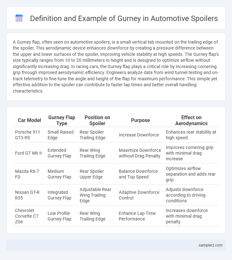 Definition and Example of Gurney in Automotive Spoilers