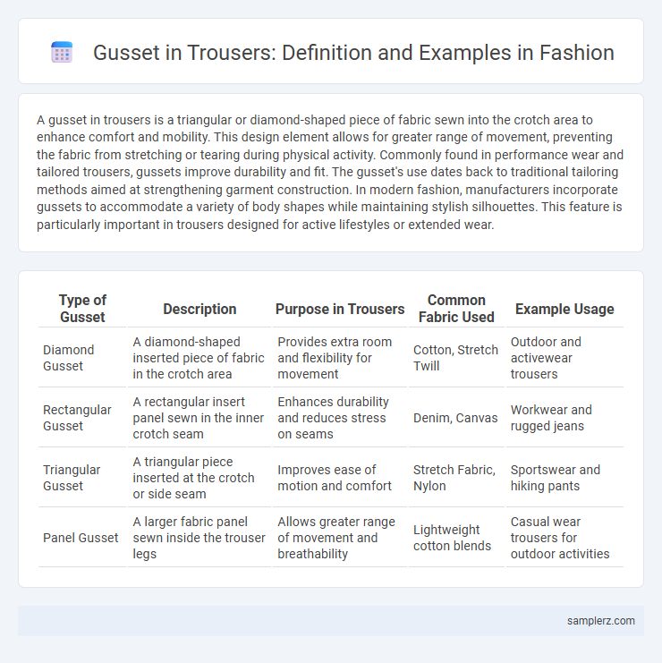 Gusset in Trousers: Definition and Examples in Fashion