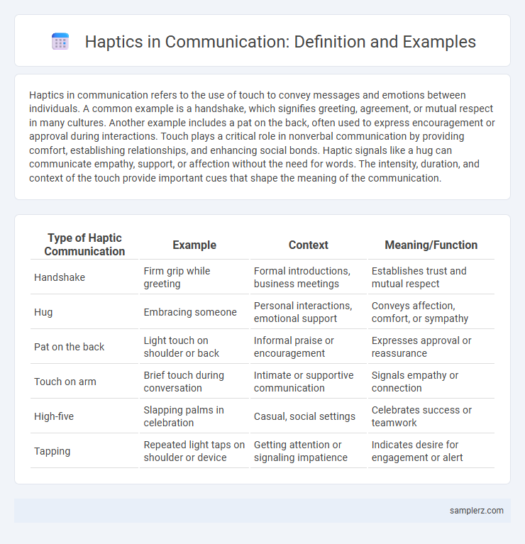 Haptics in Communication: Definition and Examples
