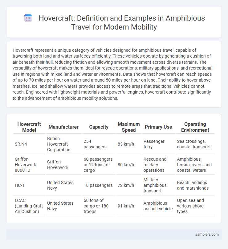 Hovercraft: Definition and Examples in Amphibious Travel for Modern Mobility