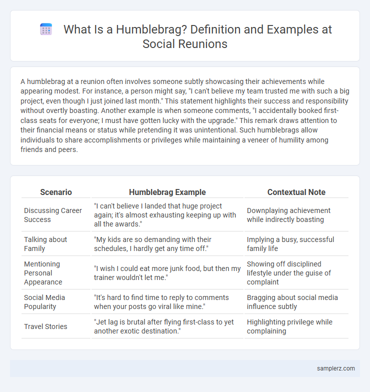 What Is a Humblebrag? Definition and Examples at Social Reunions