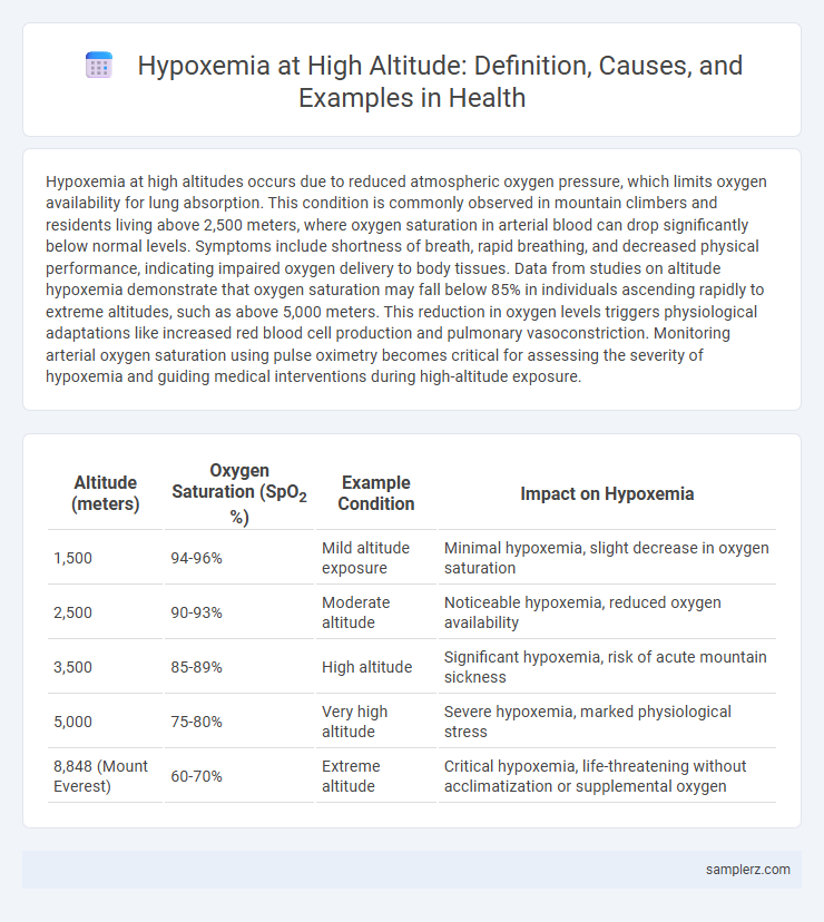 Hypoxemia at High Altitude: Definition, Causes, and Examples in Health