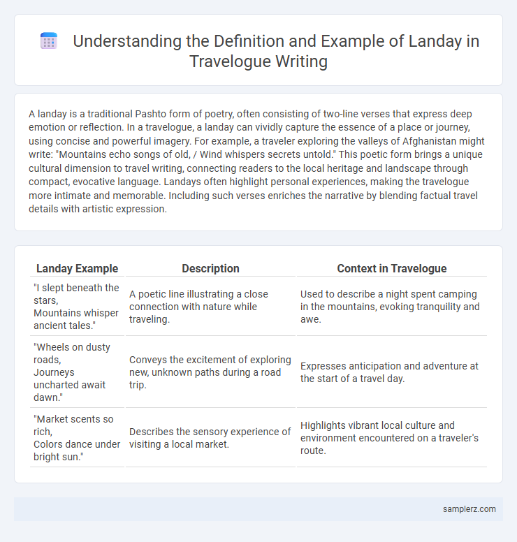 Understanding the Definition and Example of Landay in Travelogue Writing