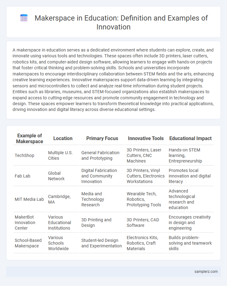 Makerspace in Education: Definition and Examples of Innovation