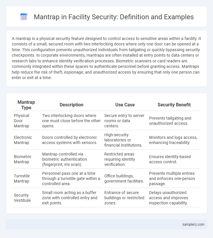 Mantrap in Facility Security: Definition and Examples