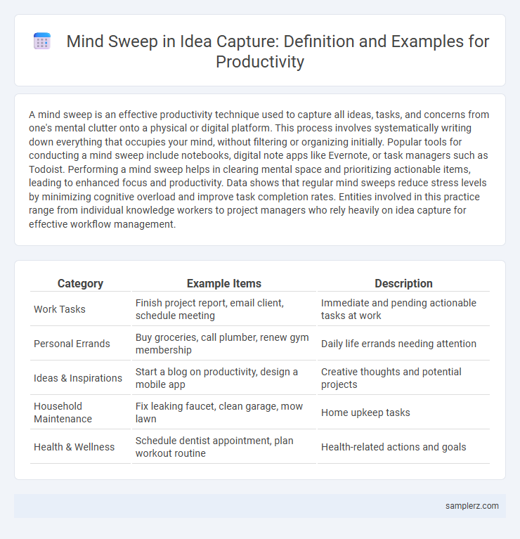 Mind Sweep in Idea Capture: Definition and Examples for Productivity