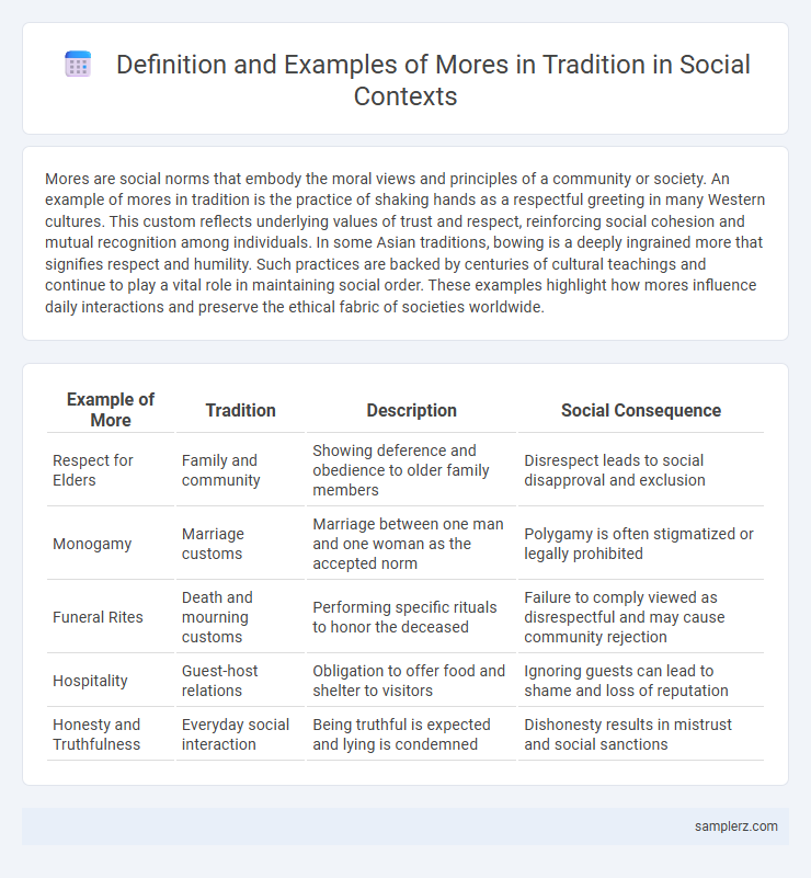 Definition and Examples of Mores in Tradition in Social Contexts