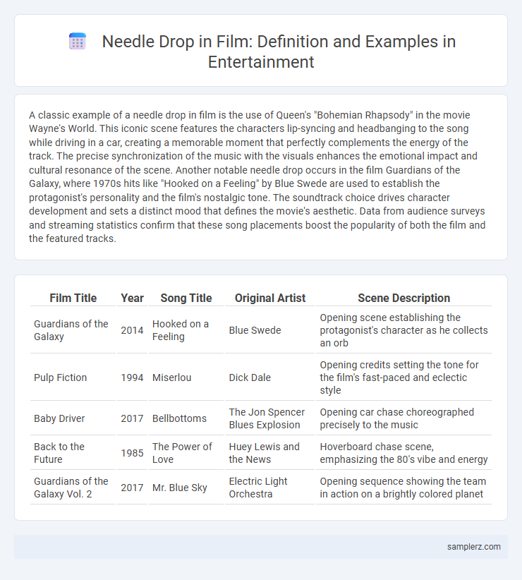 Needle Drop in Film: Definition and Examples in Entertainment