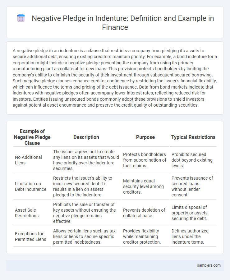Negative Pledge in Indenture: Definition and Example in Finance