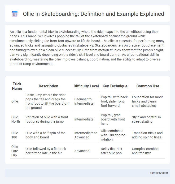 Ollie in Skateboarding: Definition and Example Explained