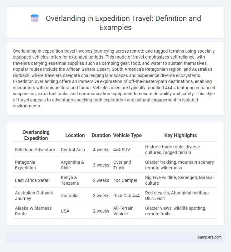 Overlanding in Expedition Travel: Definition and Examples