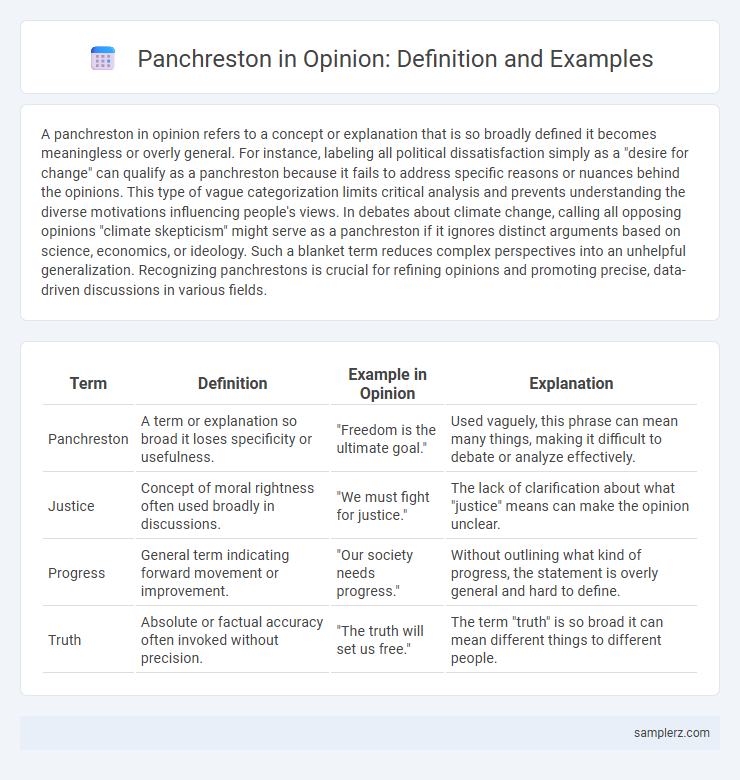 Panchreston in Opinion: Definition and Examples