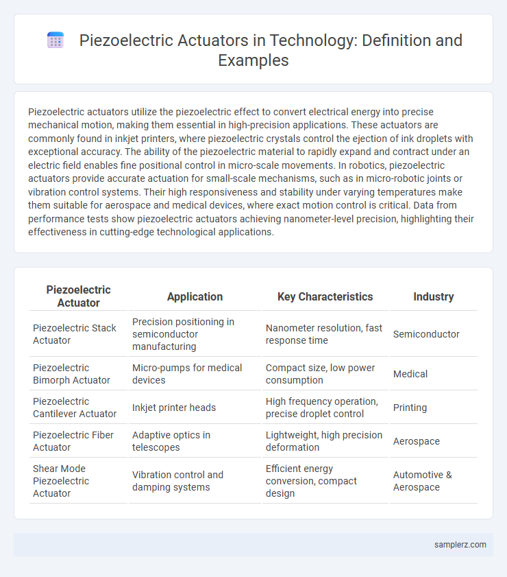 Piezoelectric Actuators in Technology: Definition and Examples
