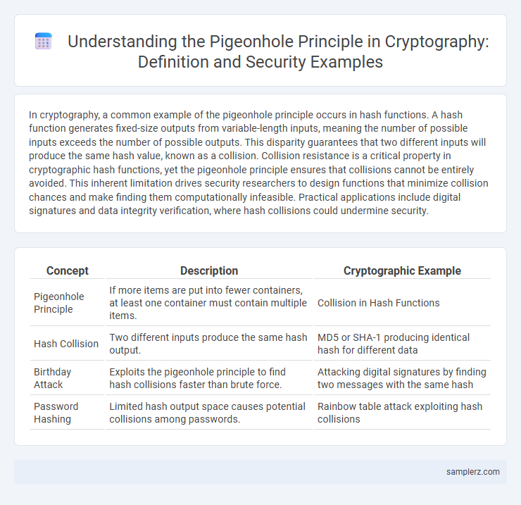 Understanding the Pigeonhole Principle in Cryptography: Definition and Security Examples