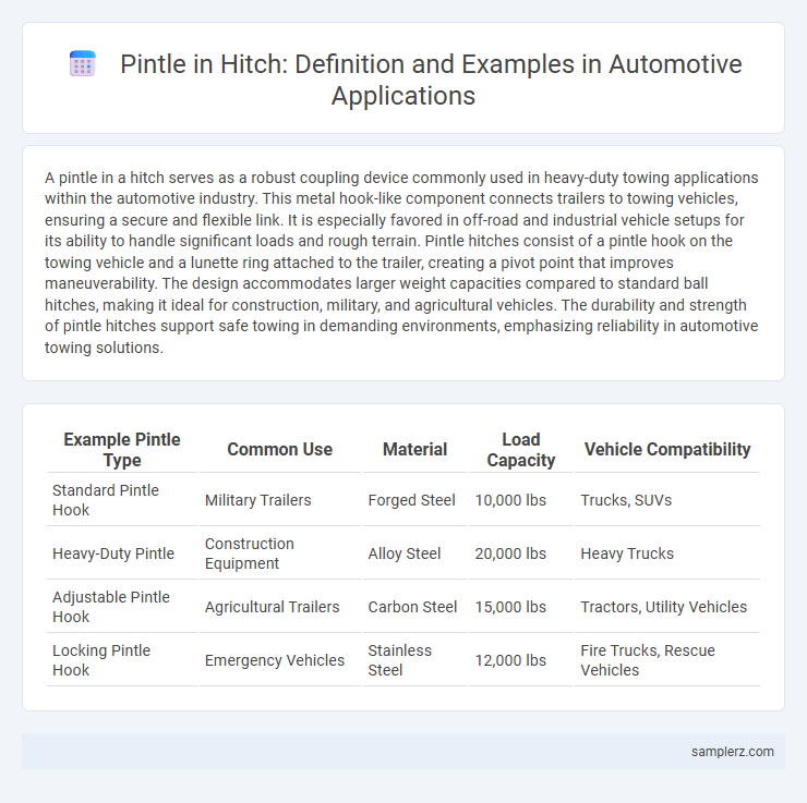 Pintle in Hitch: Definition and Examples in Automotive Applications