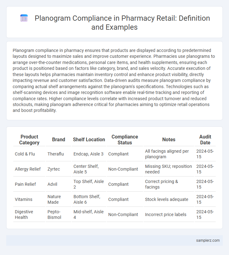 Planogram Compliance in Pharmacy Retail: Definition and Examples