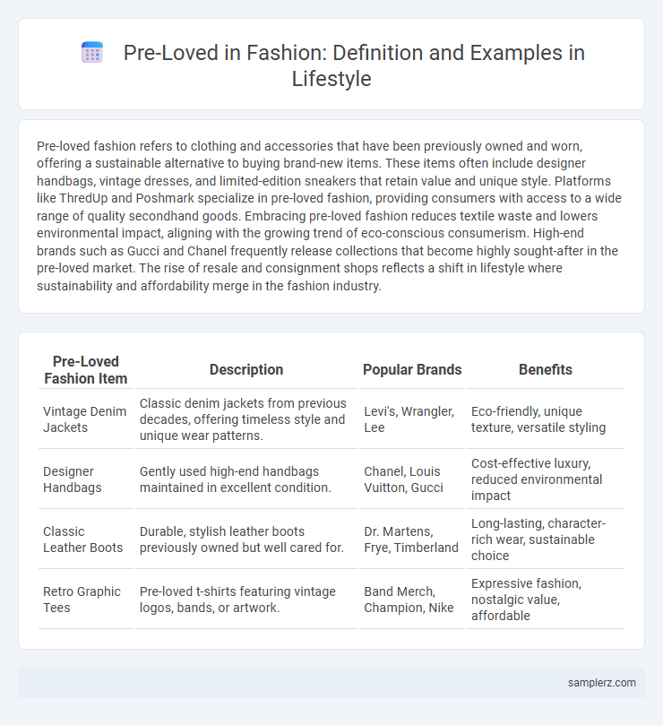Pre-Loved in Fashion: Definition and Examples in Lifestyle
