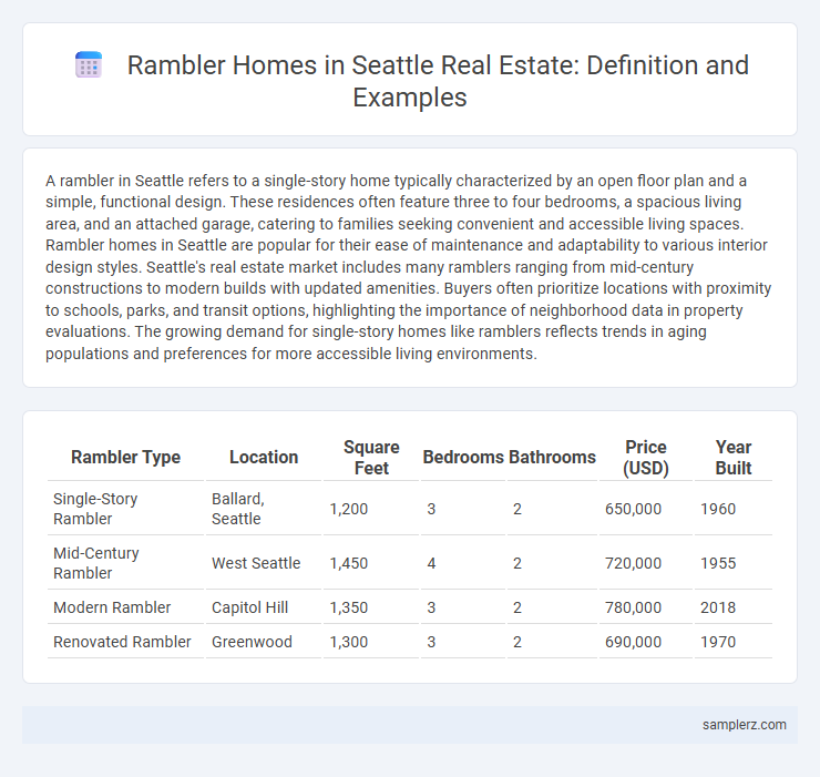 Rambler Homes in Seattle Real Estate: Definition and Examples