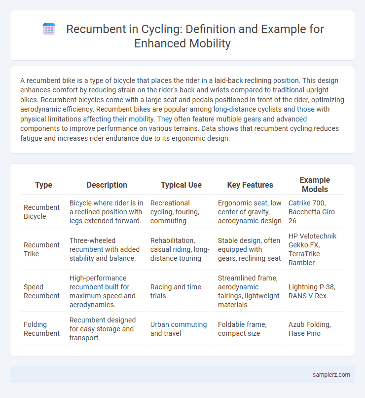 Recumbent in Cycling: Definition and Example for Enhanced Mobility