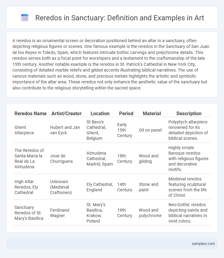 Reredos in Sanctuary: Definition and Examples in Art
