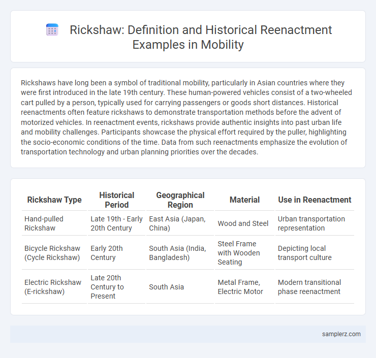 Rickshaw: Definition and Historical Reenactment Examples in Mobility