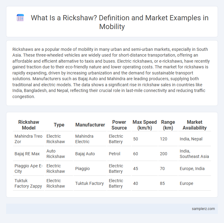 What Is a Rickshaw? Definition and Market Examples in Mobility