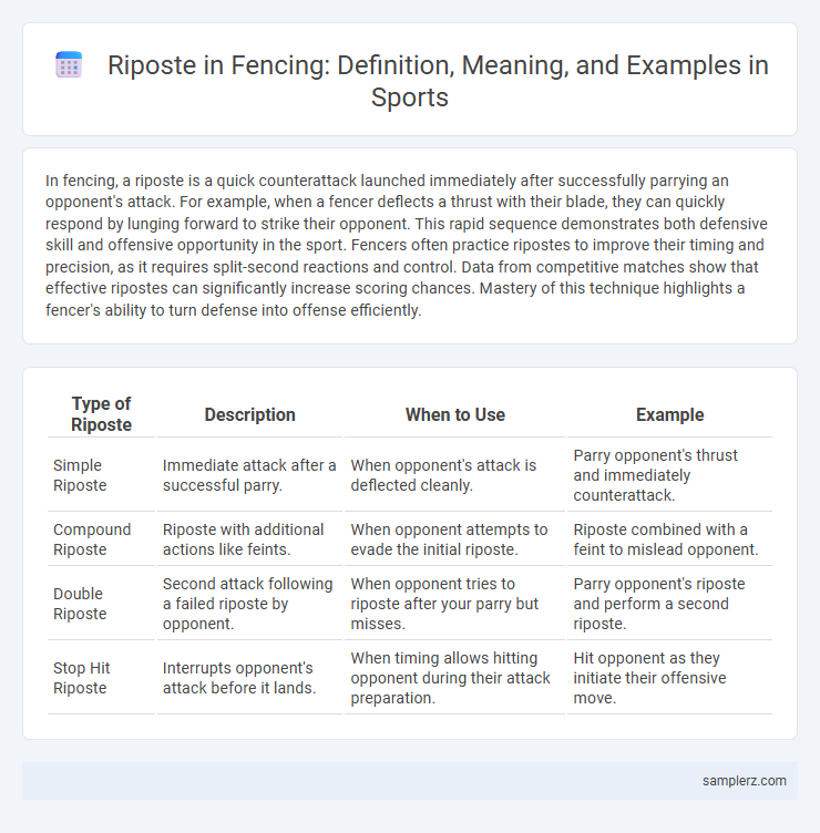 Riposte in Fencing: Definition, Meaning, and Examples in Sports