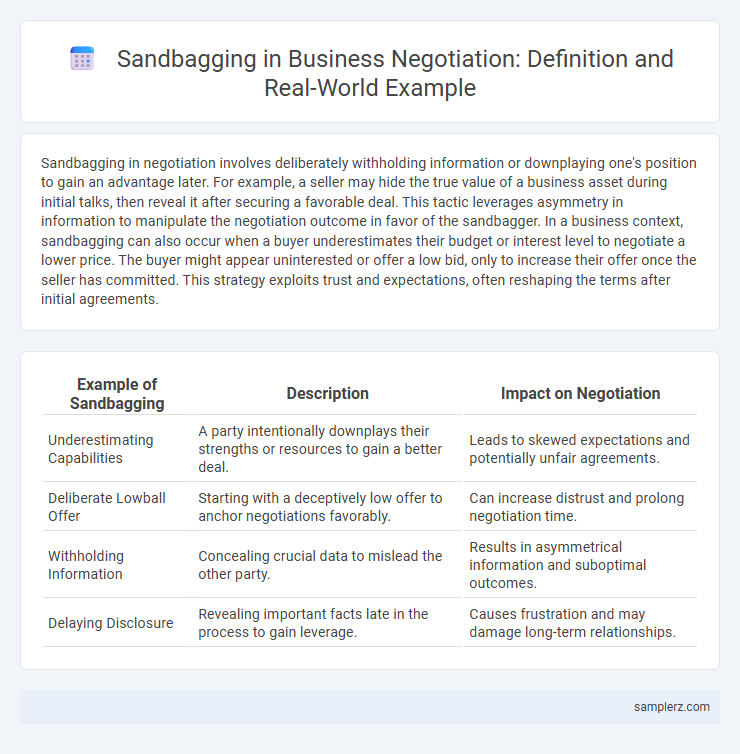Sandbagging in Business Negotiation: Definition and Real-World Example