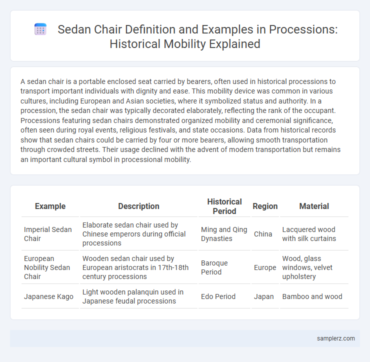 Sedan Chair Definition and Examples in Processions: Historical Mobility Explained