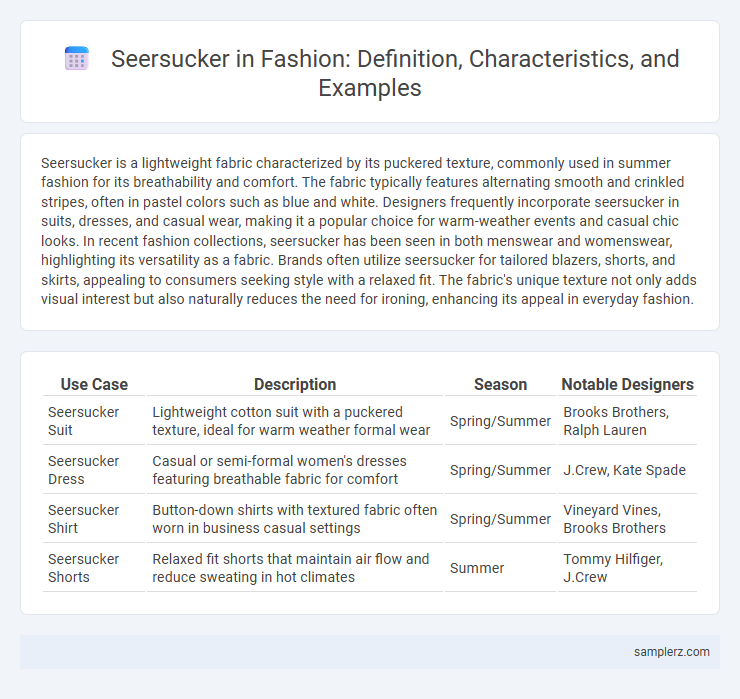 Seersucker in Fashion: Definition, Characteristics, and Examples