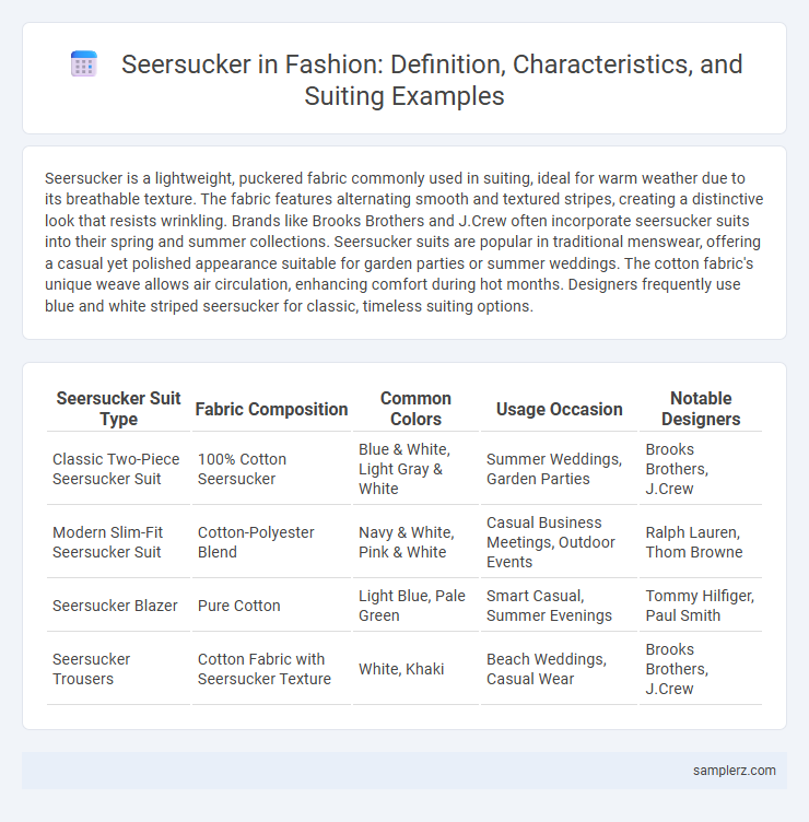 Seersucker in Fashion: Definition, Characteristics, and Suiting Examples