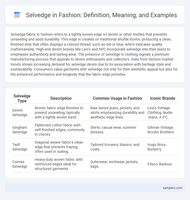 Selvedge in Fashion: Definition, Meaning, and Examples
