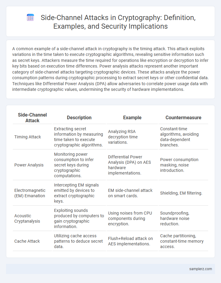 Side-Channel Attacks in Cryptography: Definition, Examples, and Security Implications