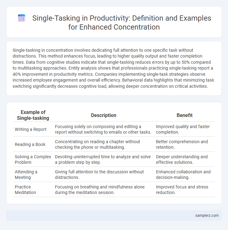 Single-Tasking in Productivity: Definition and Examples for Enhanced Concentration