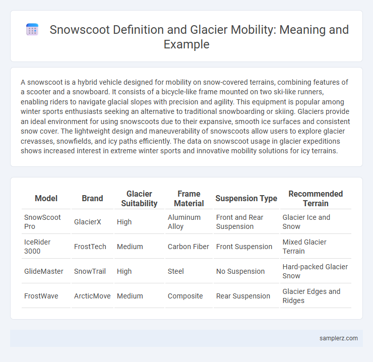 Snowscoot Definition and Glacier Mobility: Meaning and Example