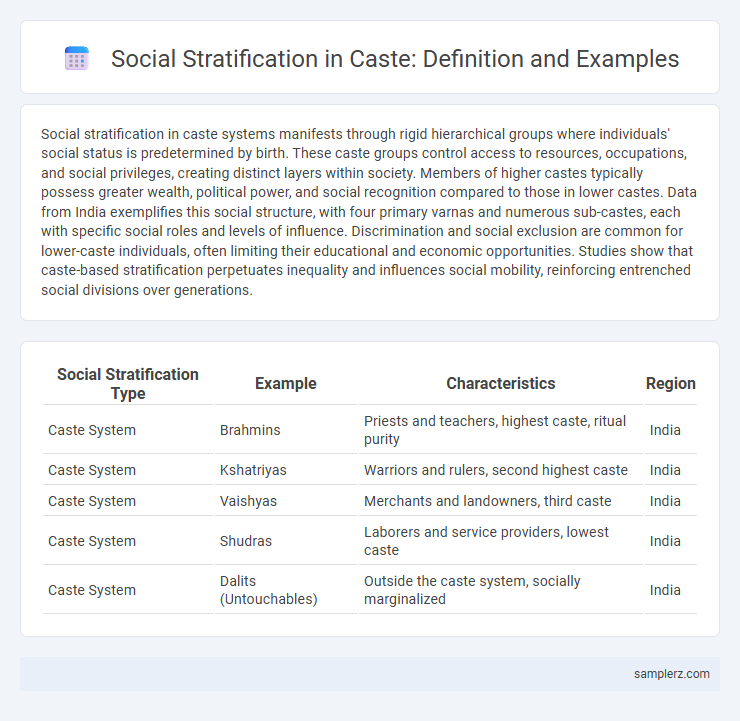 Social Stratification in Caste: Definition and Examples