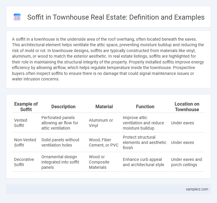 Soffit in Townhouse Real Estate: Definition and Examples