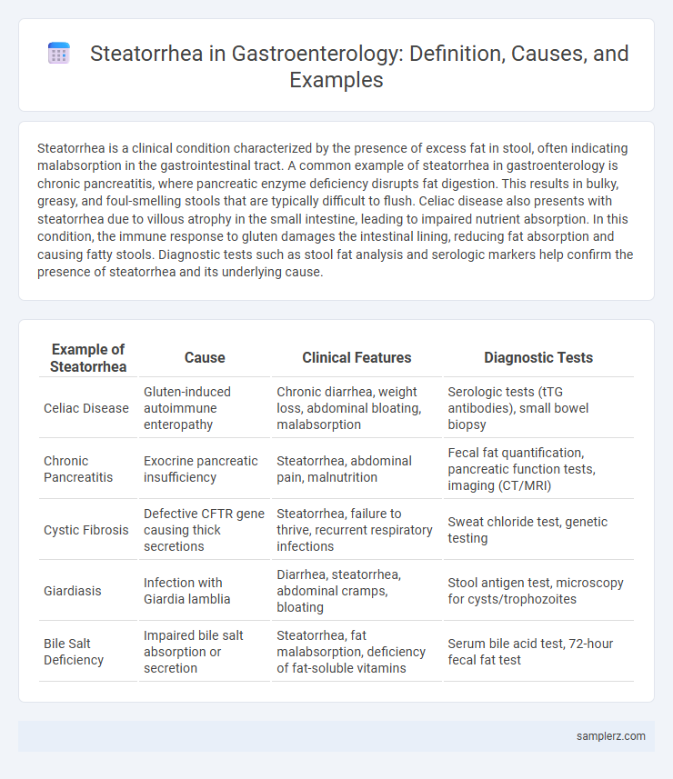 Steatorrhea in Gastroenterology: Definition, Causes, and Examples