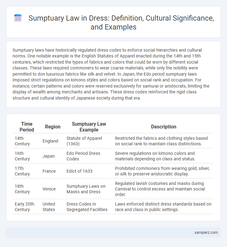 Sumptuary Law in Dress: Definition, Cultural Significance, and Examples