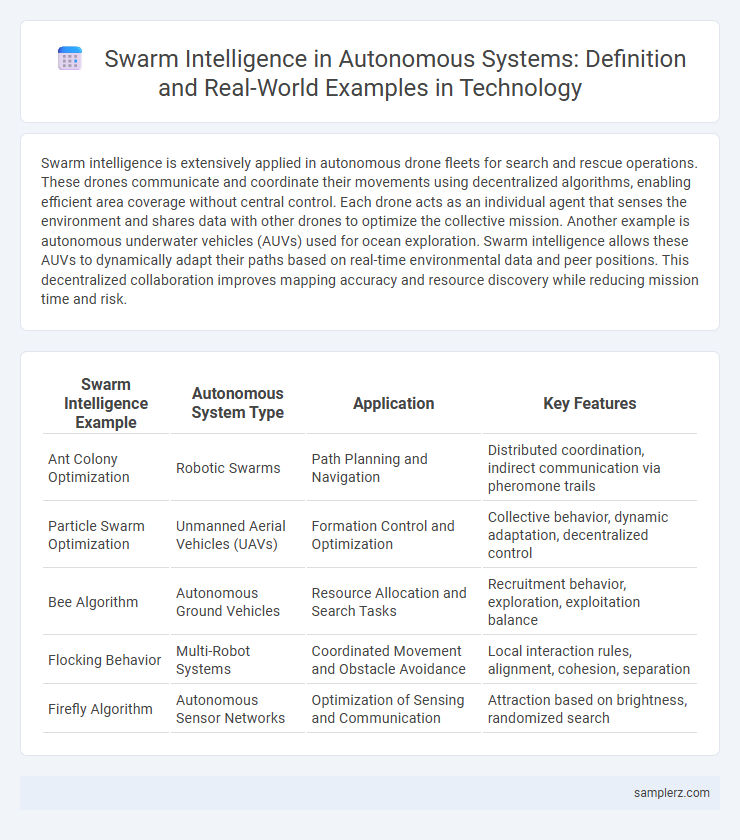 Swarm Intelligence in Autonomous Systems: Definition and Real-World Examples in Technology