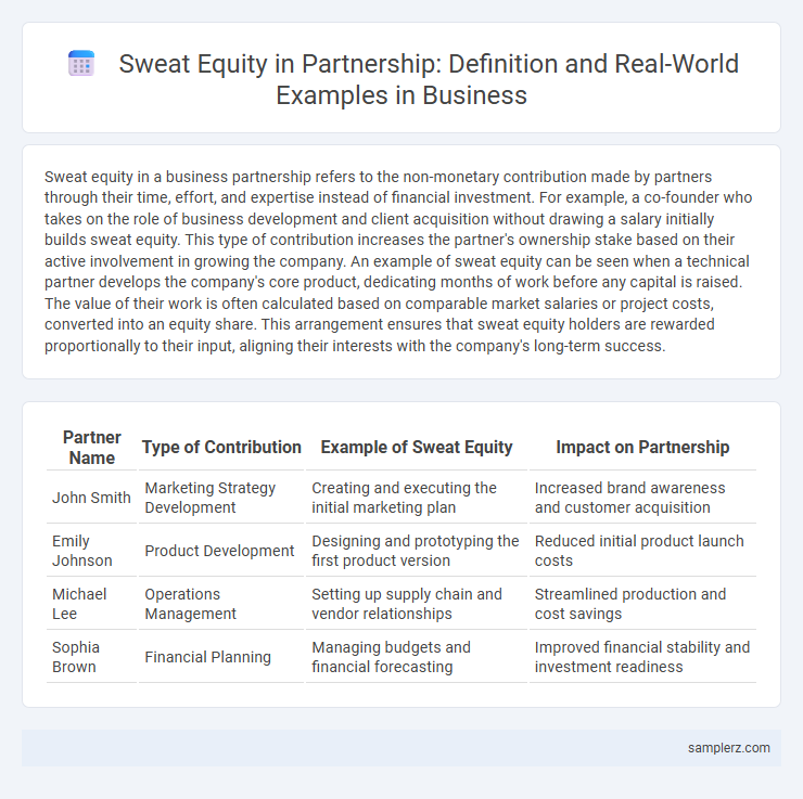 Sweat Equity in Partnership: Definition and Real-World Examples in Business
